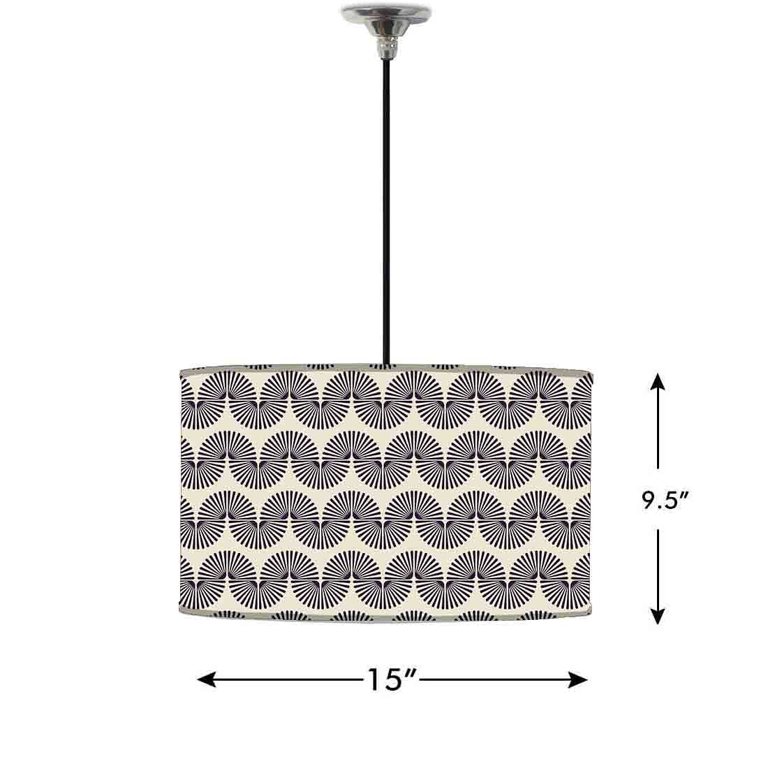 Ceiling Lamp Hanging Drum Lampshade - Beautiful Retro Pattern - Image 2
