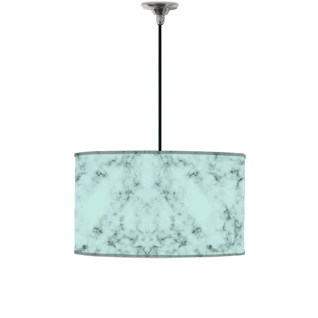 Ceiling Lamp Hanging Drum Lampshade - Green Color Designer Marble Pastle