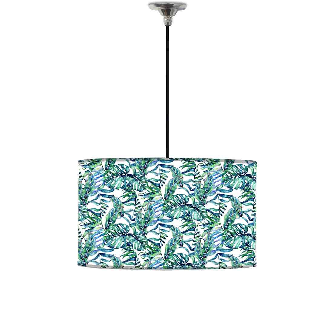Ceiling Lamp Hanging Drum Lampshade - Tropical Leaf