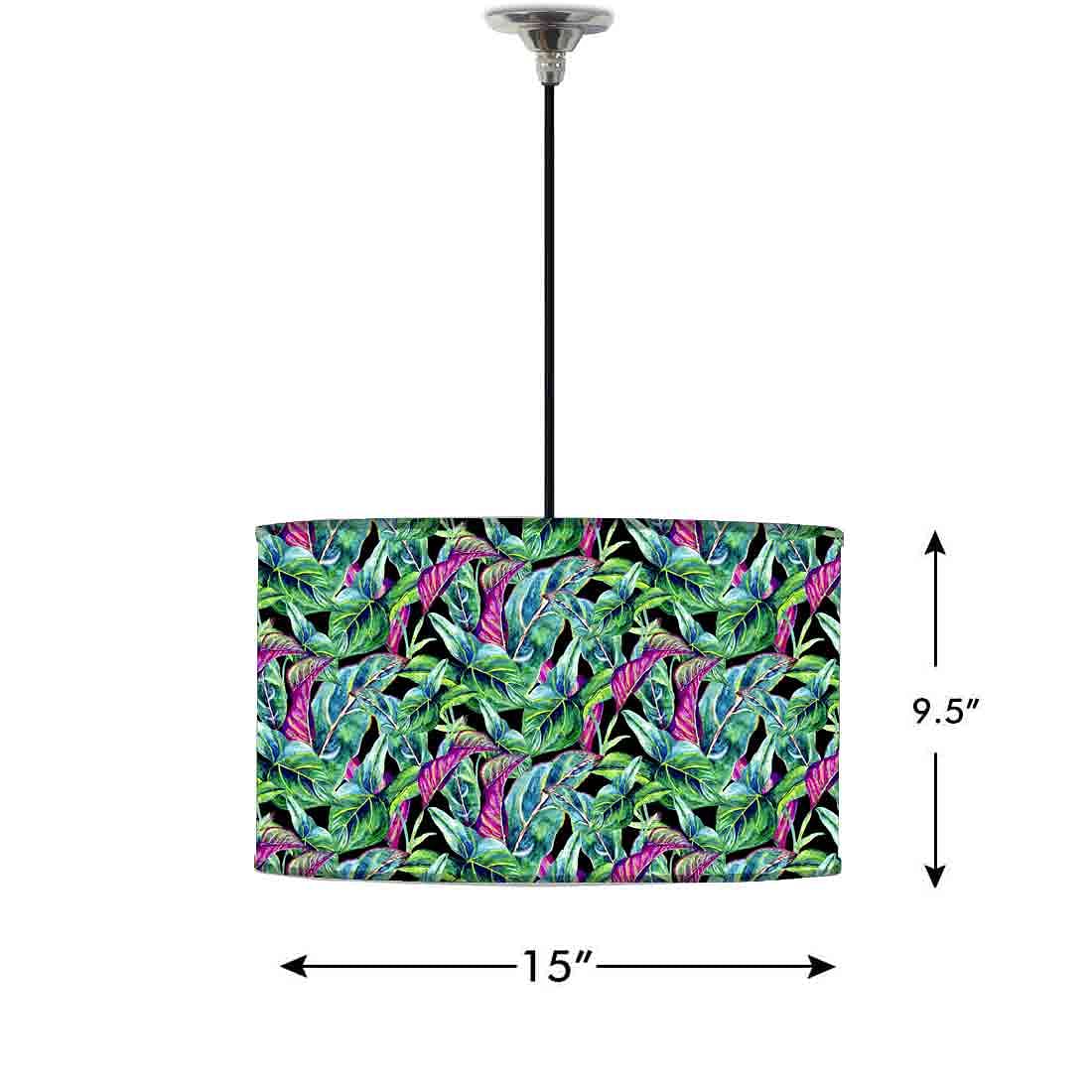 Ceiling Lamps for Hall Drum Lampshade - Tropical Leaf 0032 - Image 3