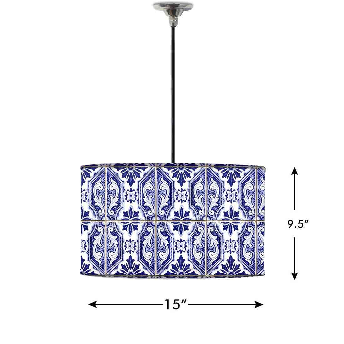 Ceiling Lamp Hanging Drum Lampshade - Beautiful Spanish Tiles - Image 2