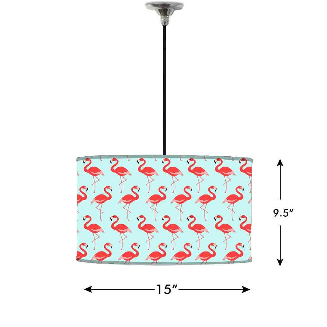 Ceiling Lamp Hanging Drum Lampshade - Flamingo - Image 2
