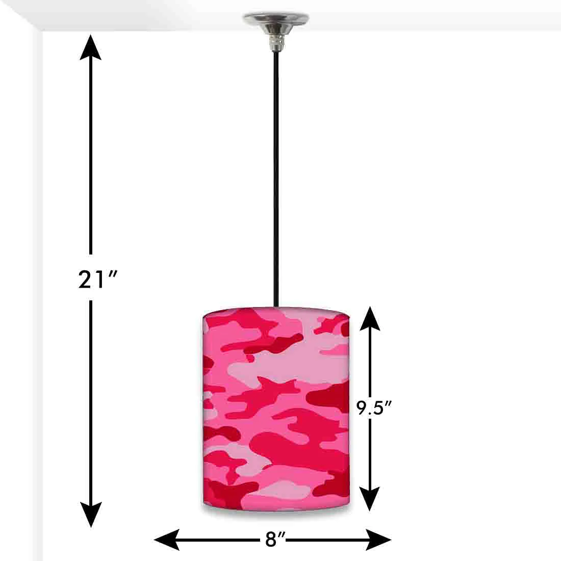 Outdoor Hanging Pendant Lamp - Pink Camo - Image 2