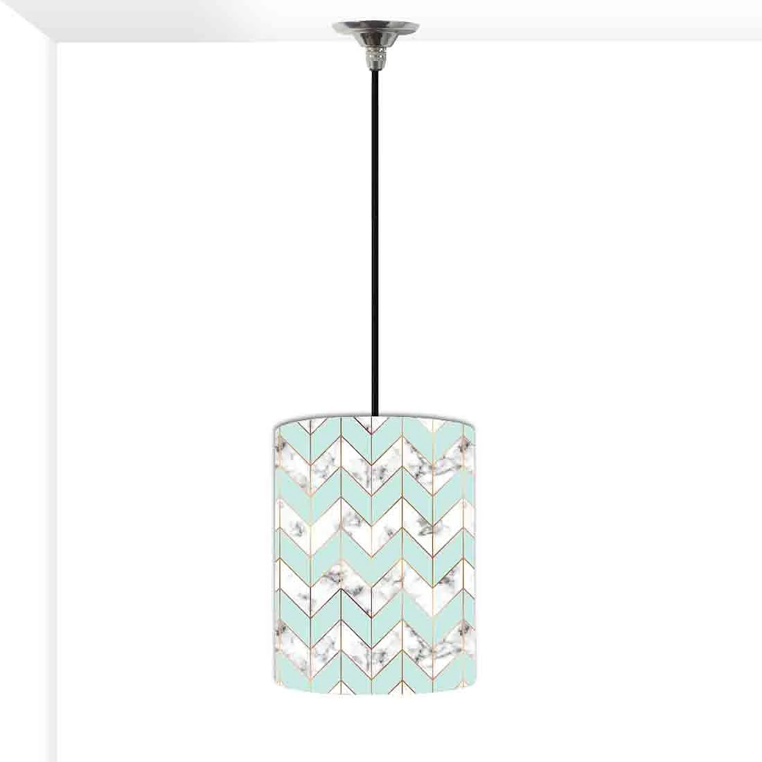 Ceiling Hanging Pendant Lamp Shade - White Green Marble Pastle