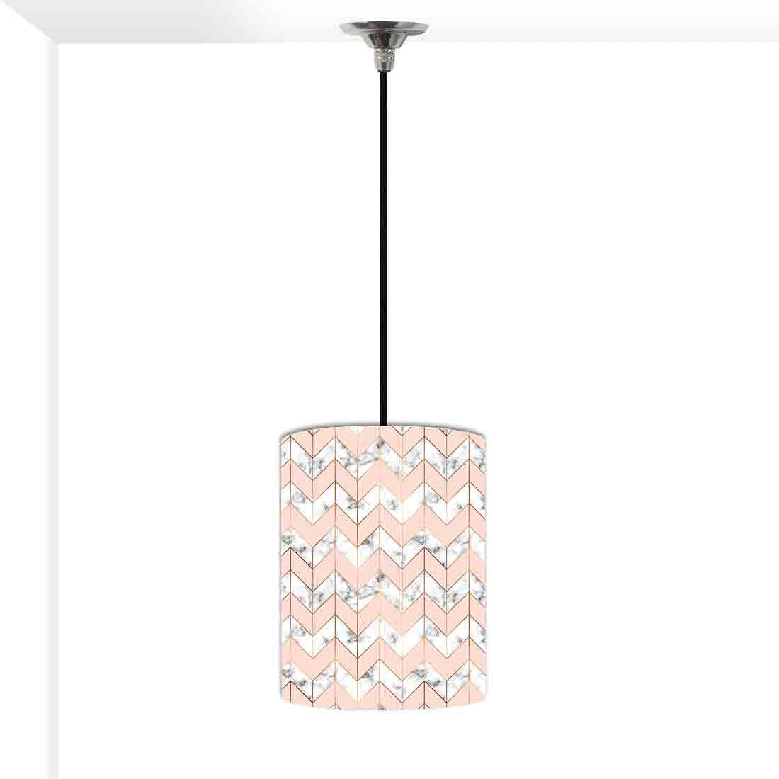 Ceiling Hanging Pendant Lamp Shade - Peach Marble Pastle