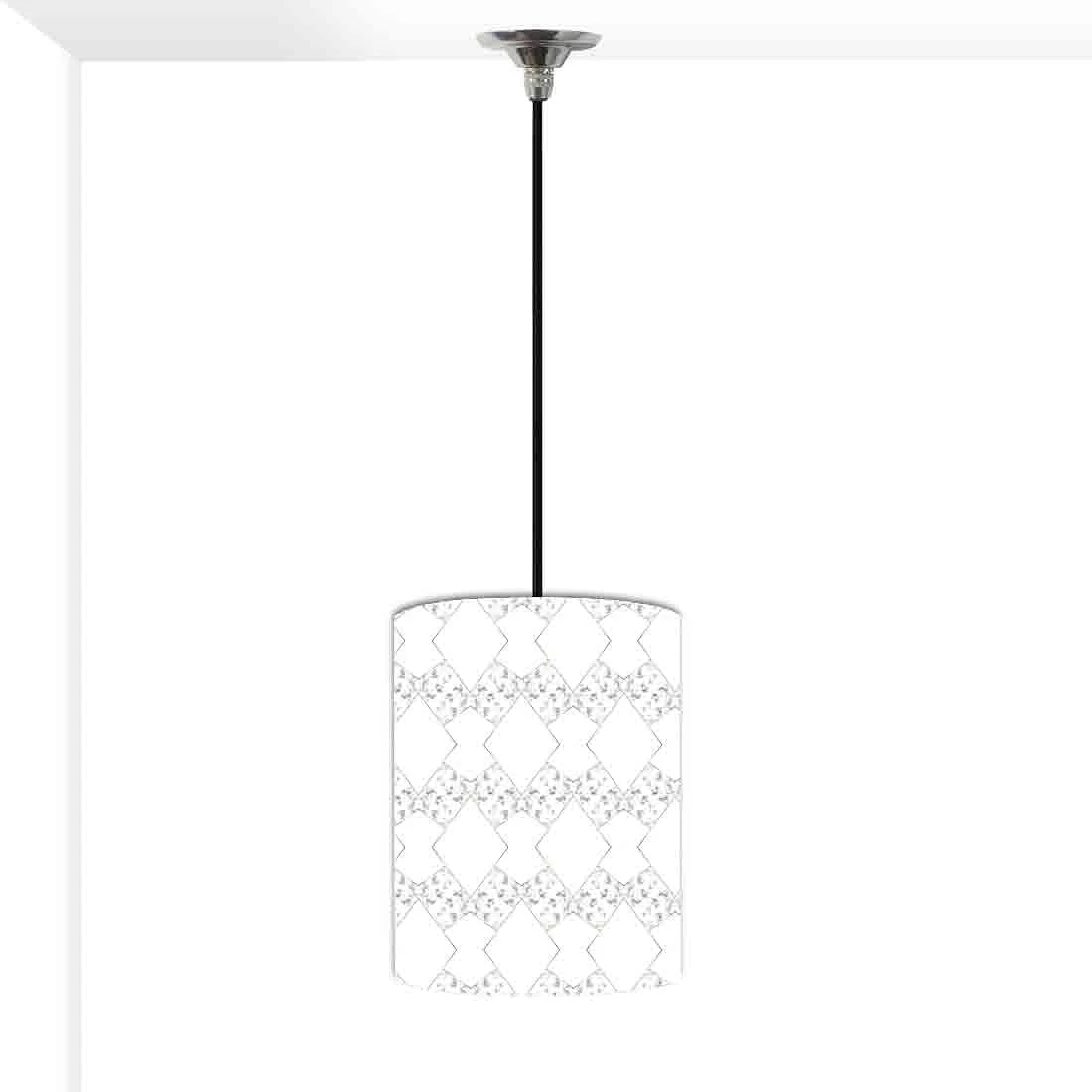 Ceiling Hanging Pendant Lamp Shade - Black White Designer Marble Pastle