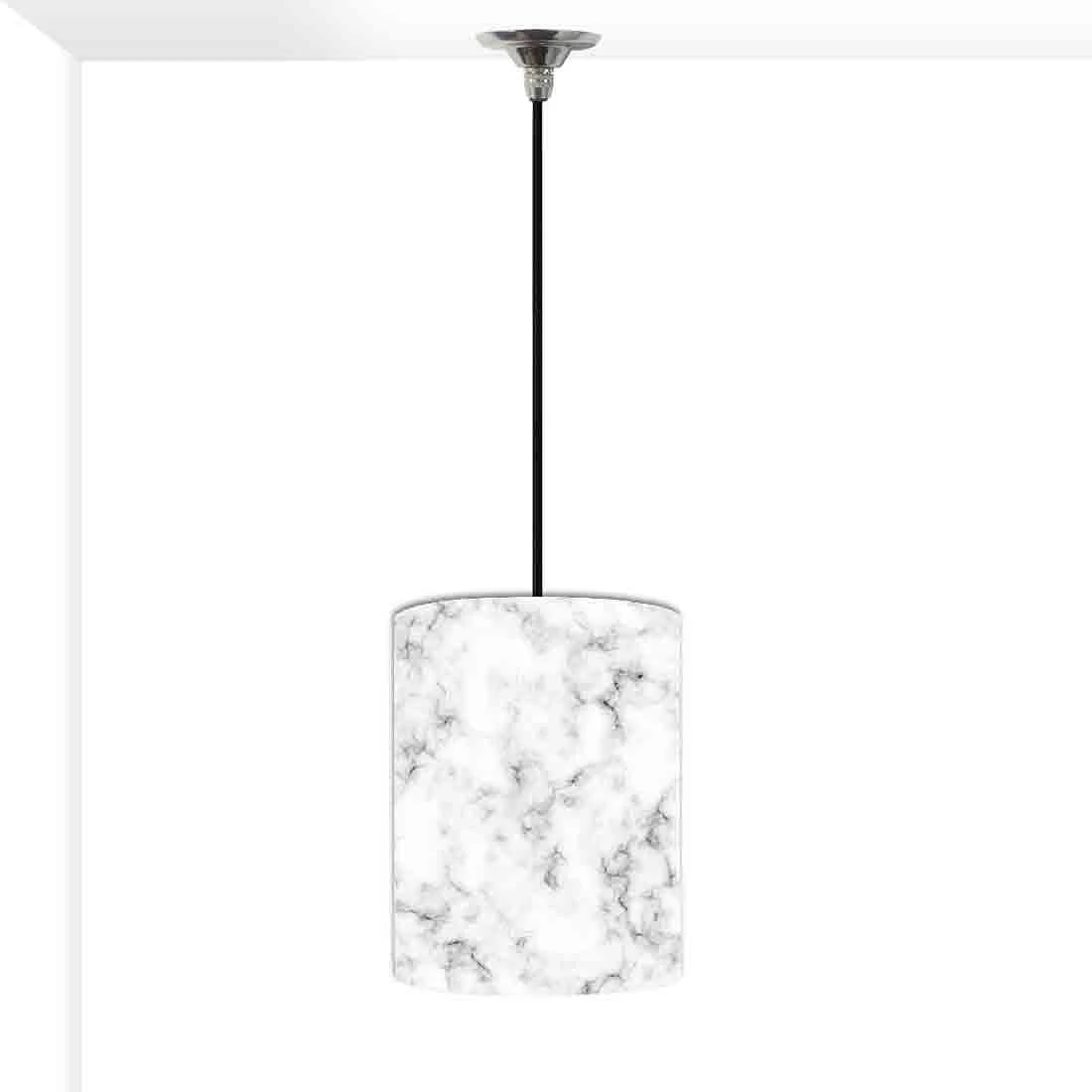 Ceiling Hanging Pendant Lamp Shade - White Black Marble Pastle
