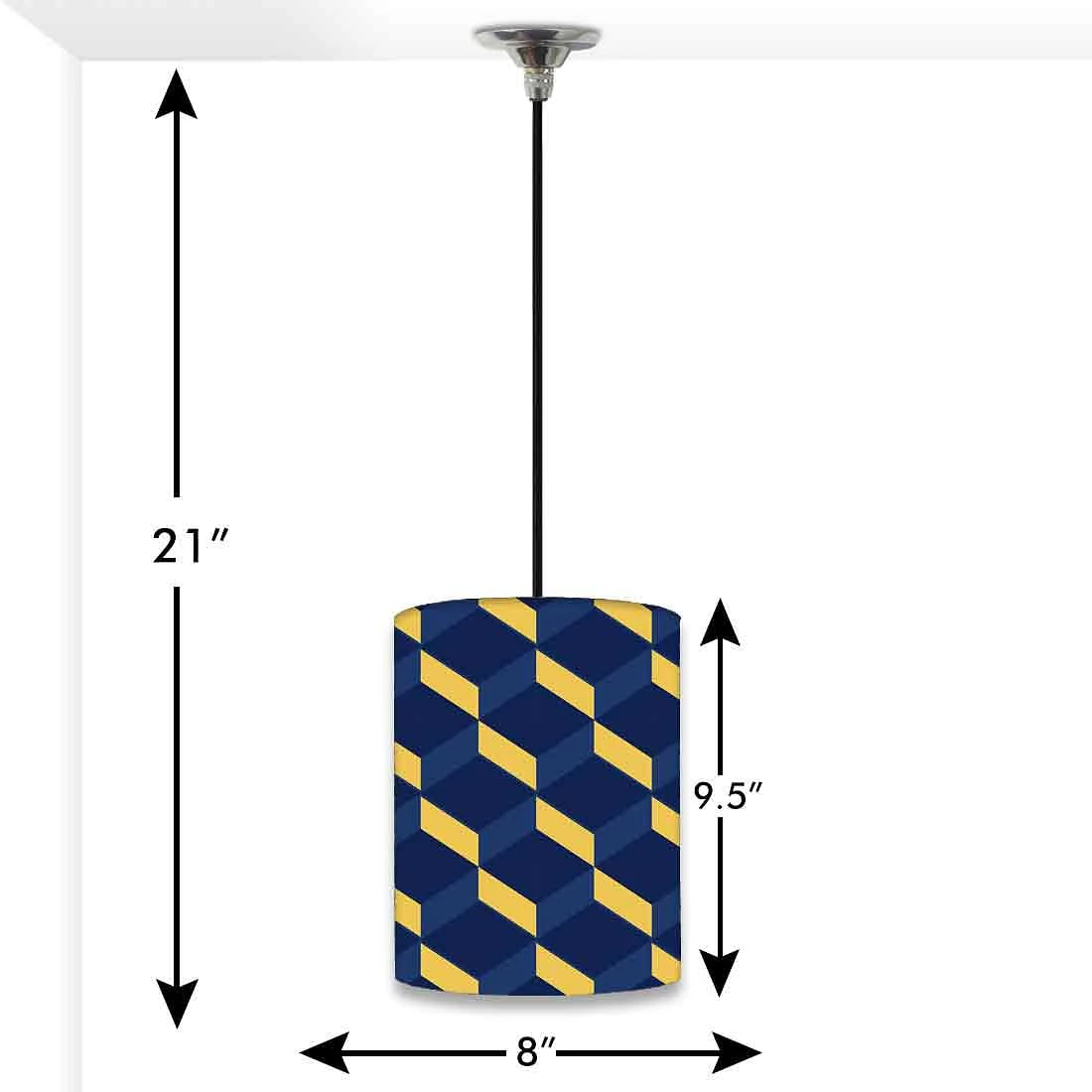 Ceiling Hanging Pendant Lamp Shade - Hexa Pattern - Image 3