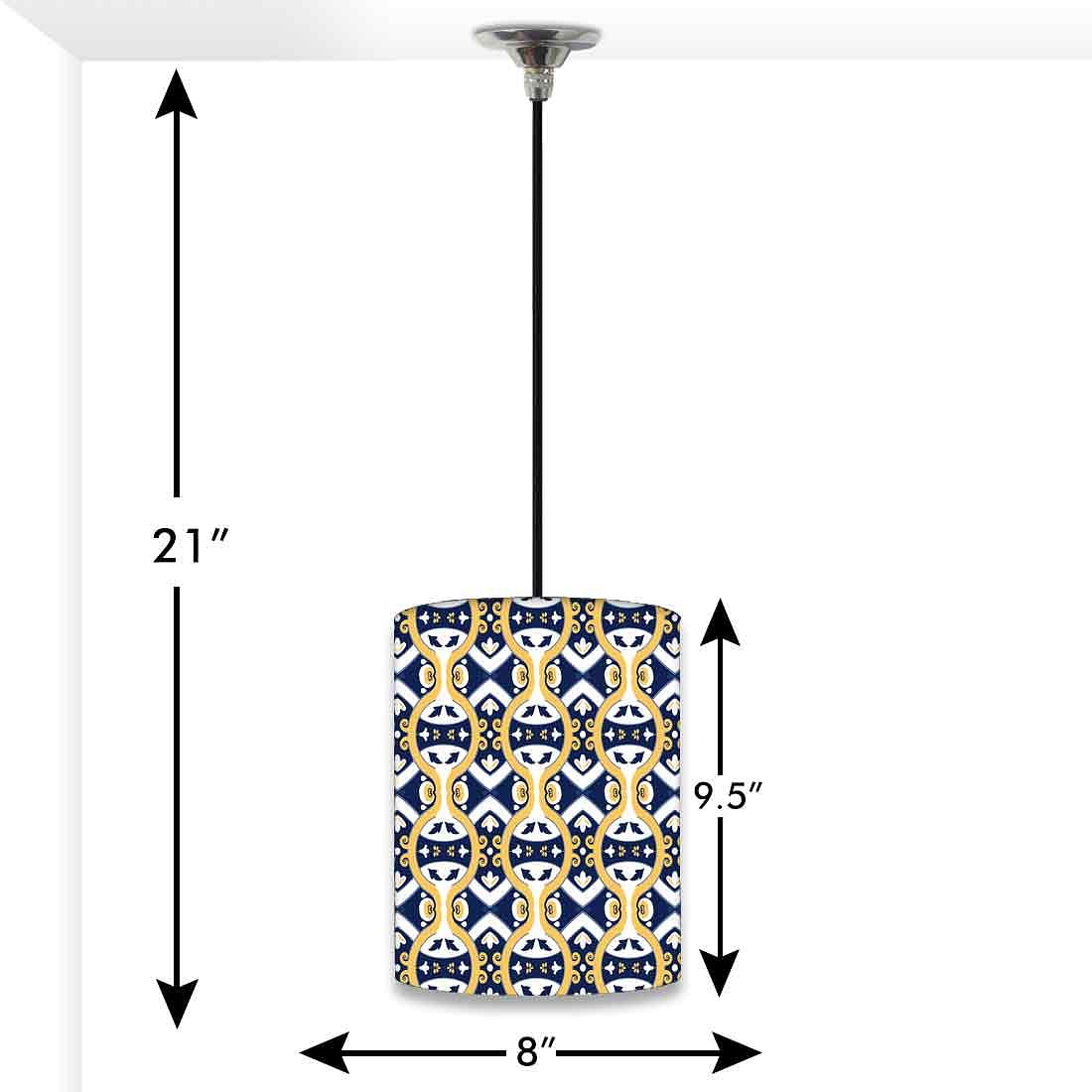 Ceiling Hanging Pendant Lamp Shade - Spanish Tiles Pattern - Image 3
