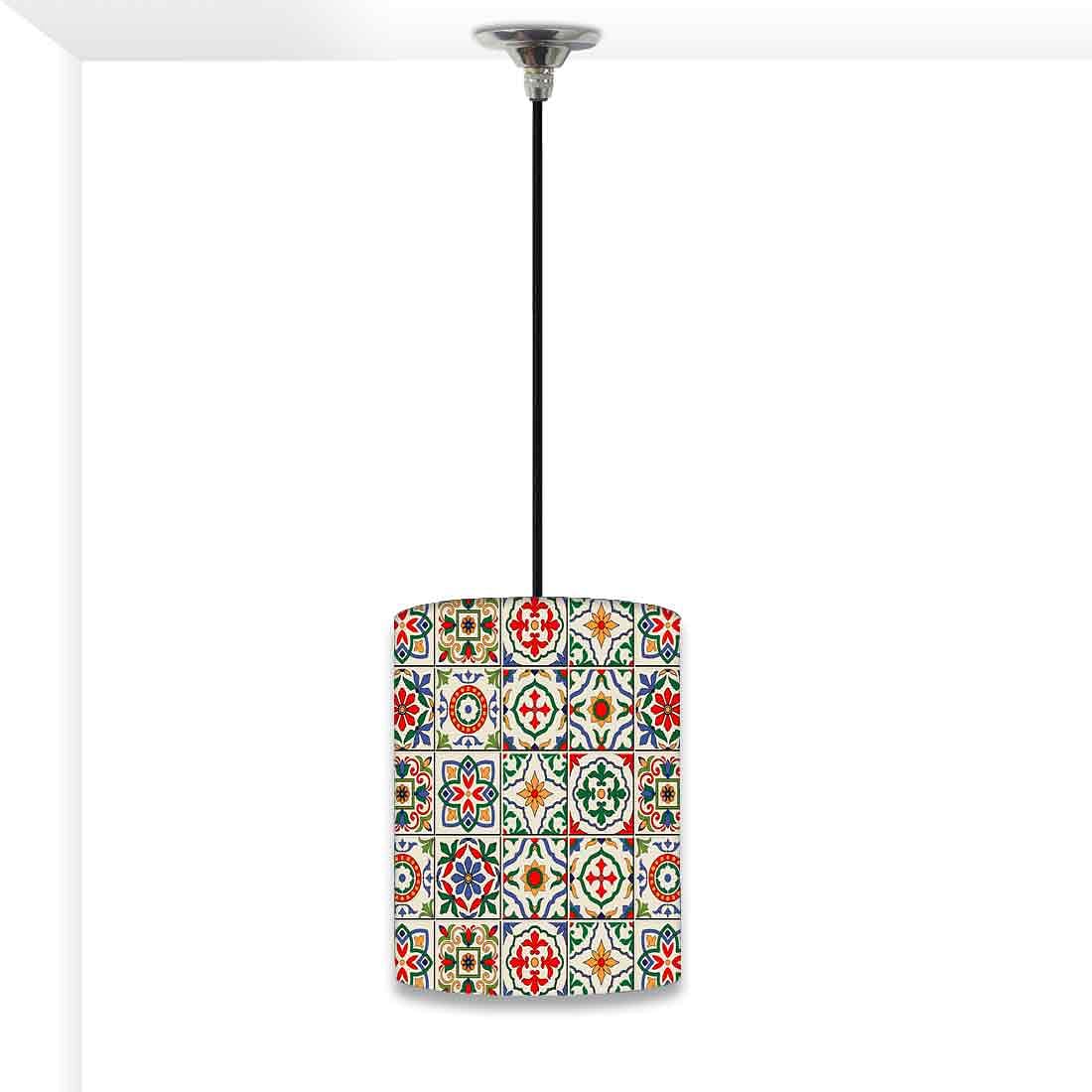 Ceiling Hanging Pendant Lamp Shade - Talavera Mexican Style