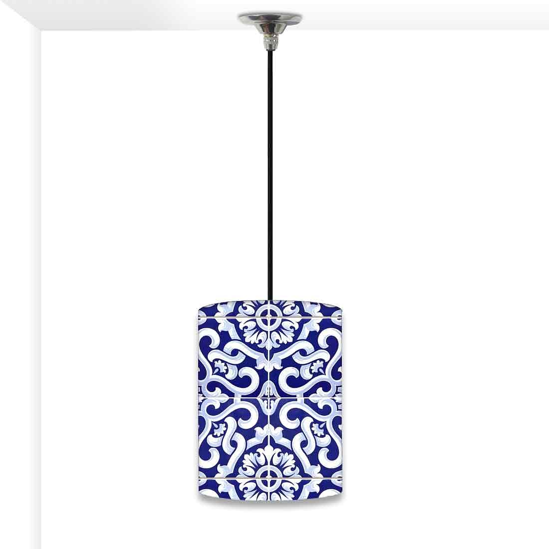Ceiling Hanging Pendant Lamp Shade - Blue Tiles