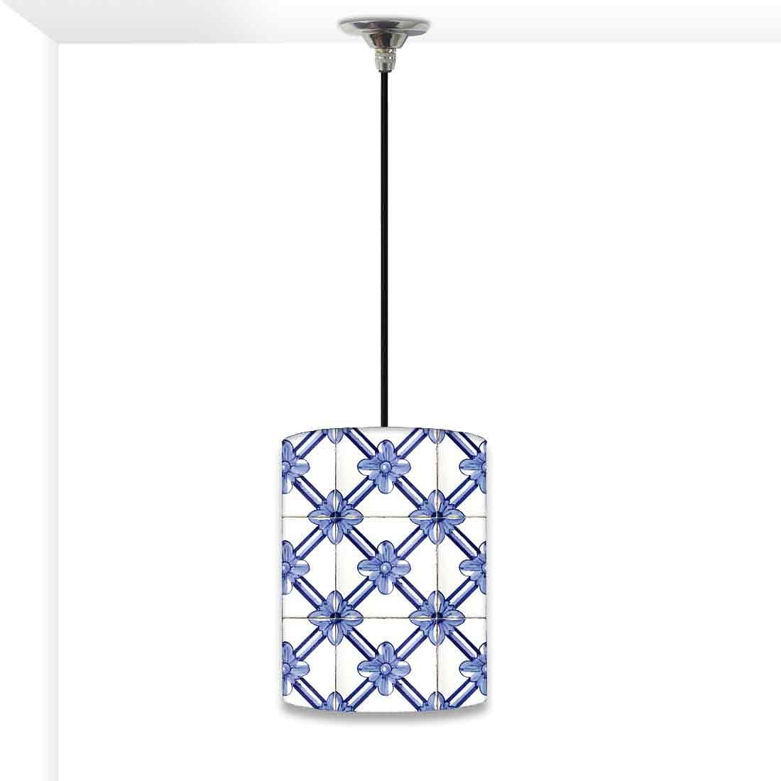 Ceiling Hanging Pendant Lamp Shade - Portuguese Checks