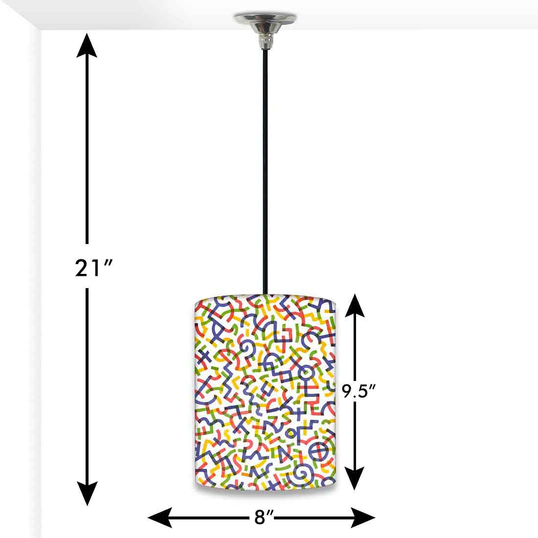 Cool Hanging Pendant Lamp - Colorful Crazy Lines - Image 2