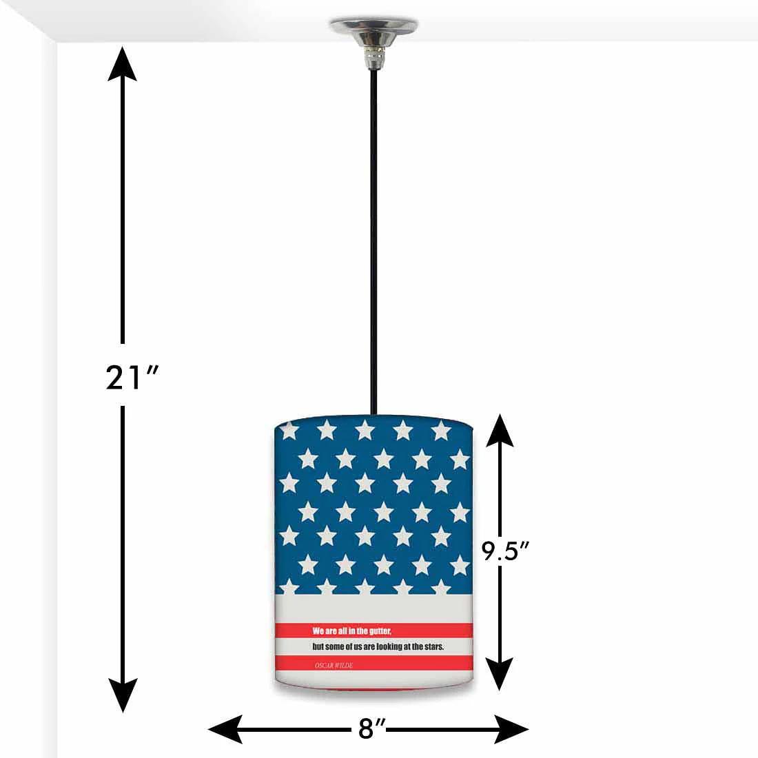 Amazing Designer Pendant Lamp - Stars & Strips - Image 2