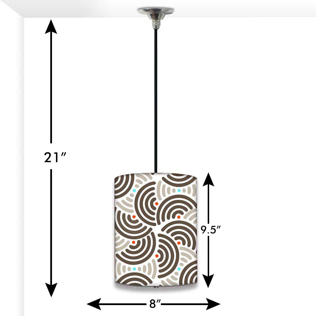 Designer Pendant Lamp for Passage - Semi Pattern - Image 2