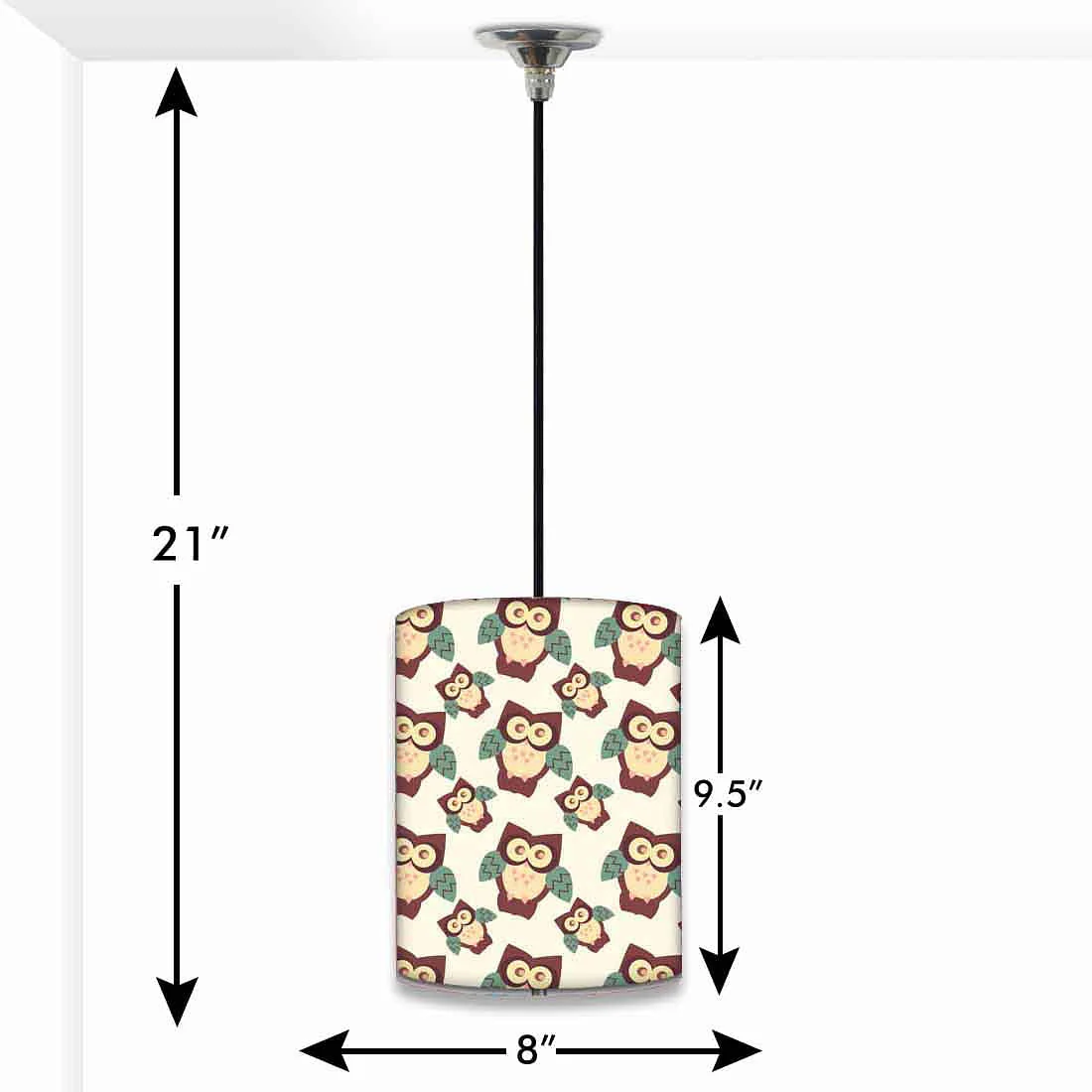 Designer Kids Hanging Pendant Lamp - Owl - Image 2