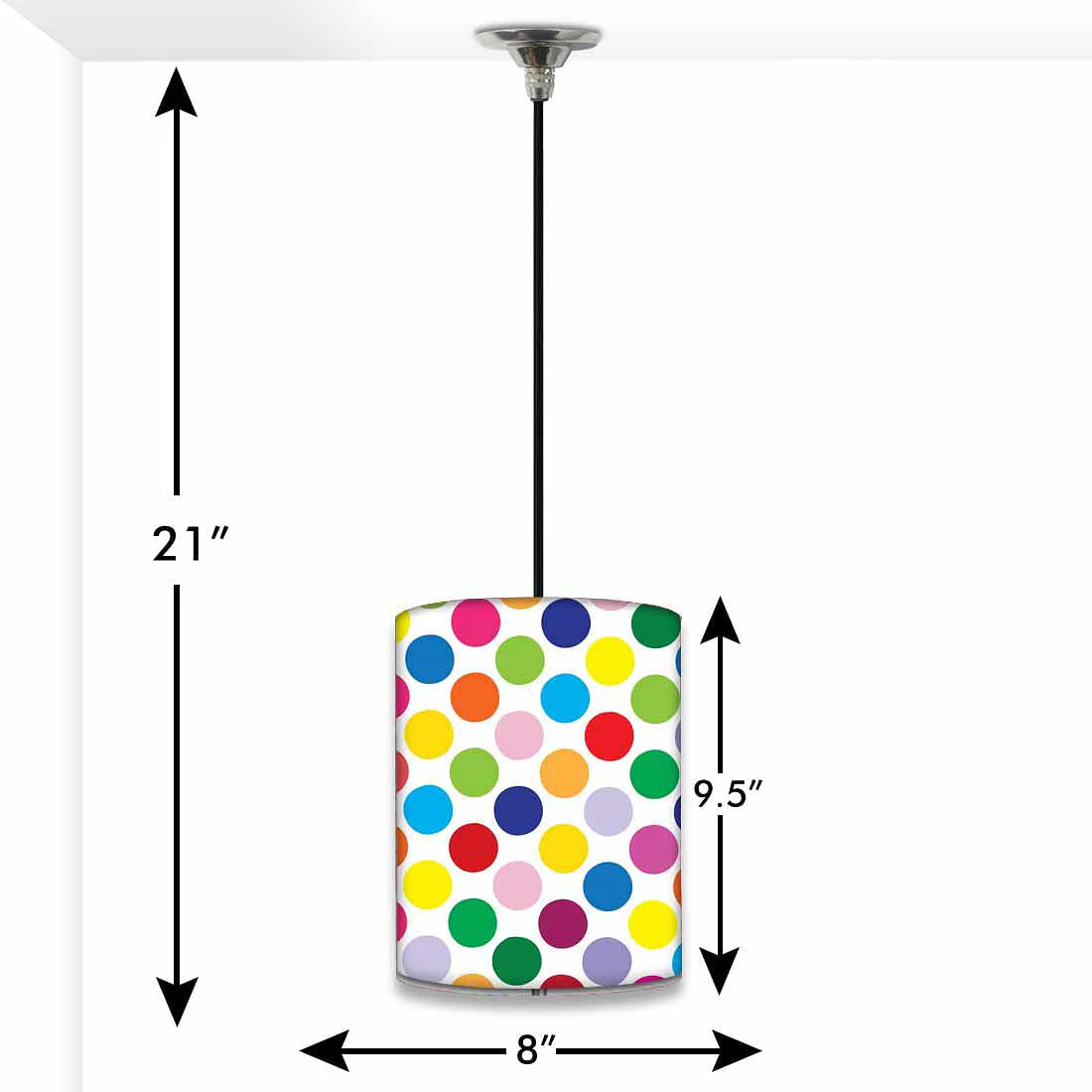 Colorful Hanging Pendant Lamp - Colorful Dots - Image 2