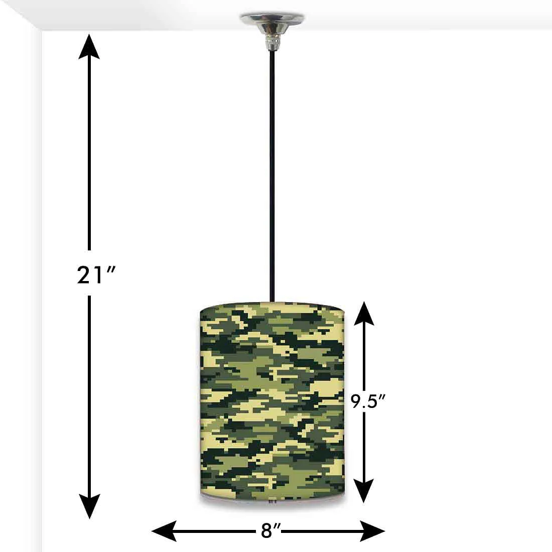 Designer Unique Pendant Lamp - Army camouflage - Image 2