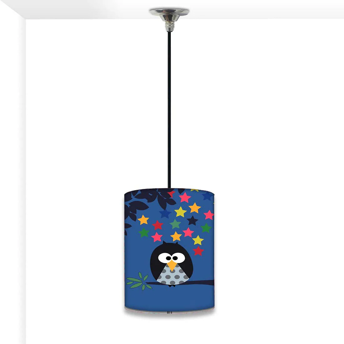 Cute Round Hanging Pendant Lamp - Owl