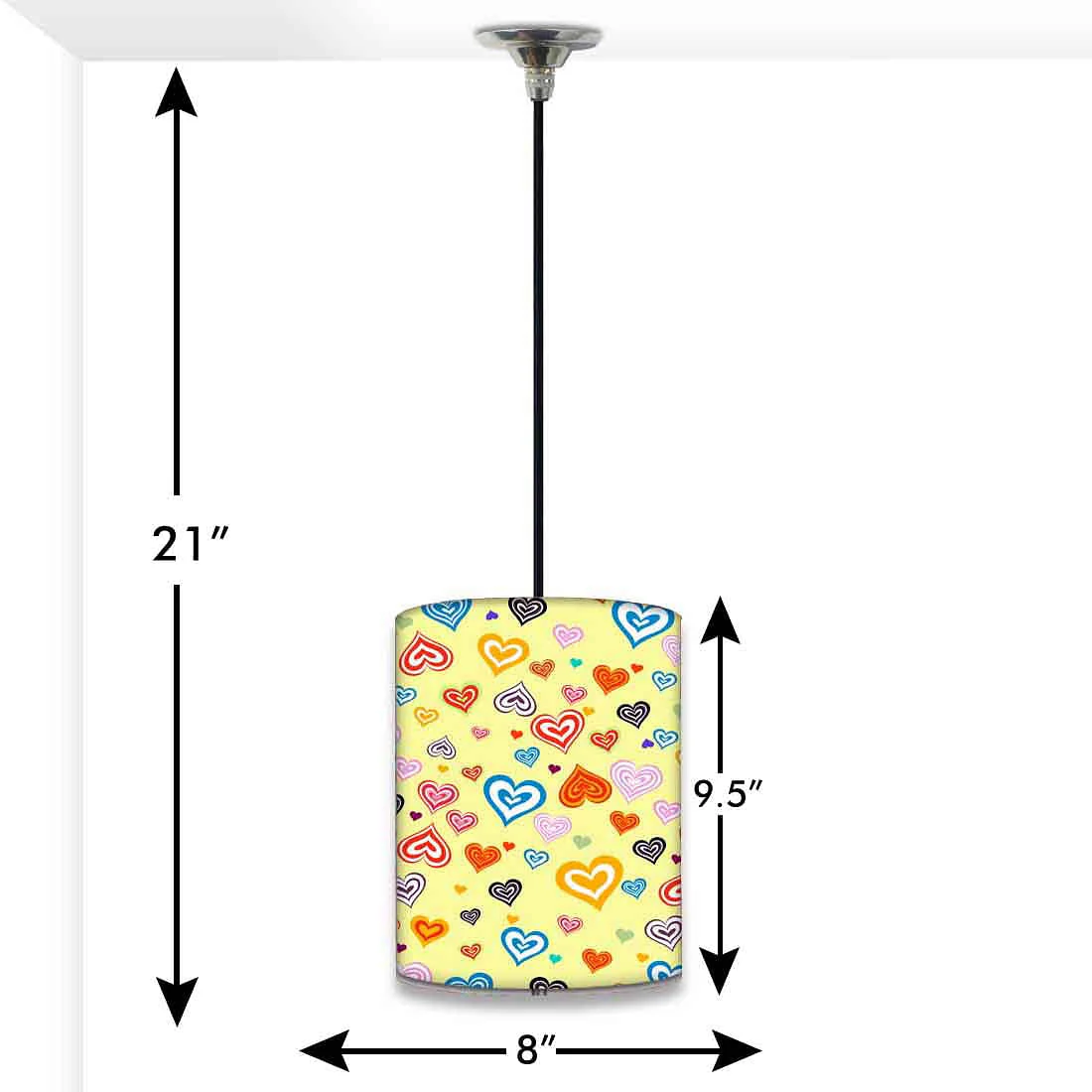 Outdoor Ceiling Pendant Lamp - Colorful Hearts - Image 2
