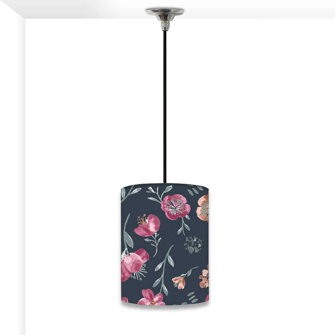 Beautiful Designer Pendant Lamp - Cute Baby Floral Art Gray
