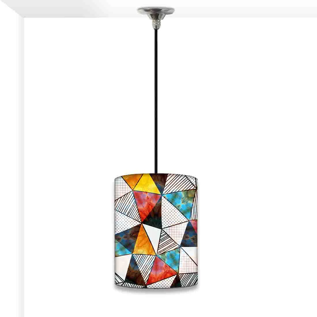 Fancy Ceiling Pendant Lamp - Colorful Triangles