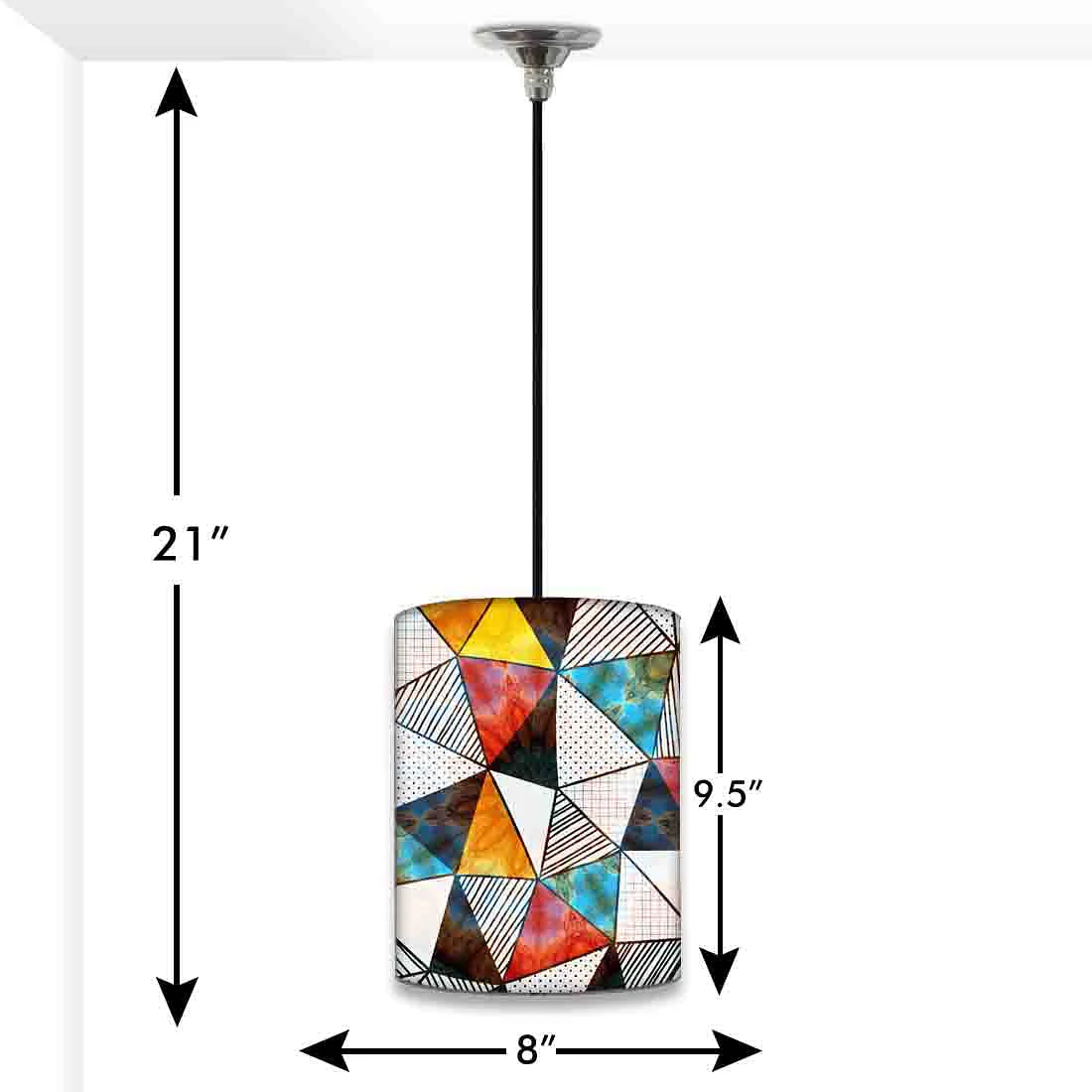 Fancy Ceiling Pendant Lamp - Colorful Triangles - Image 2
