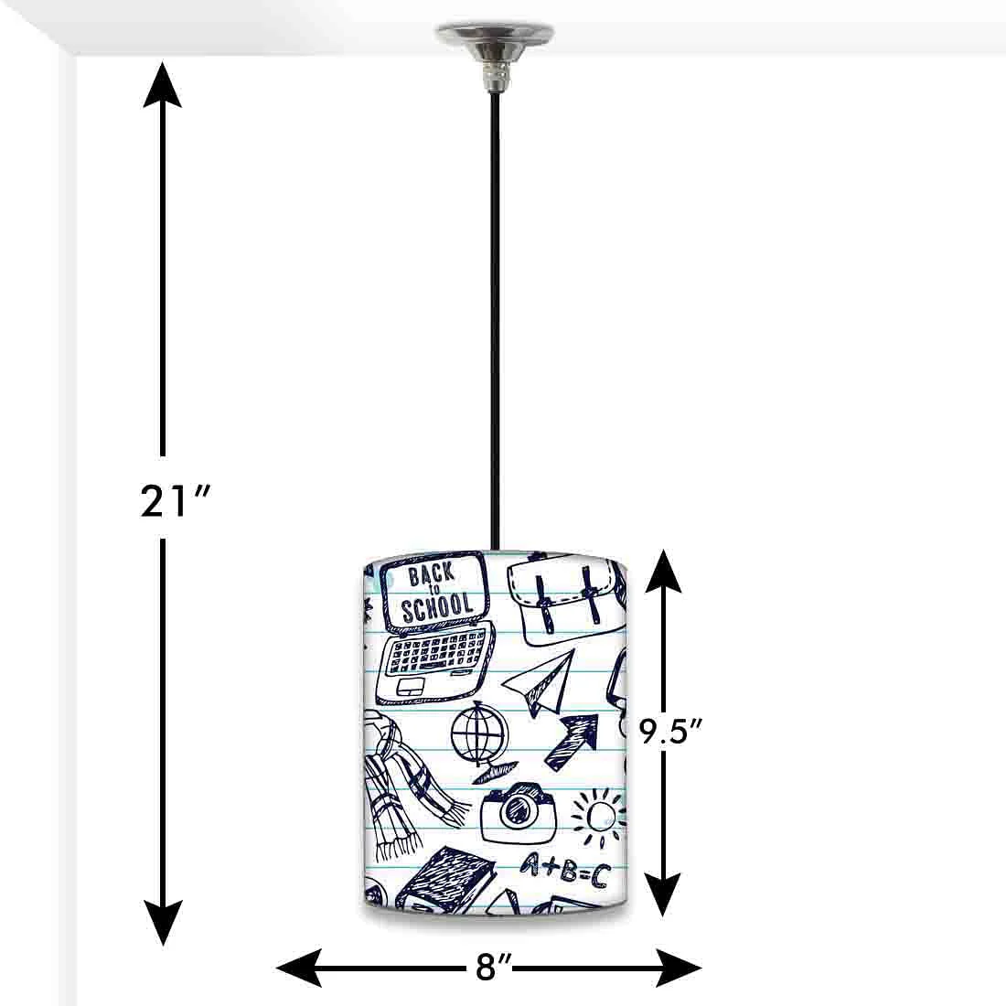 Children's Ceiling Pendant Lamp - School Art - Image 2