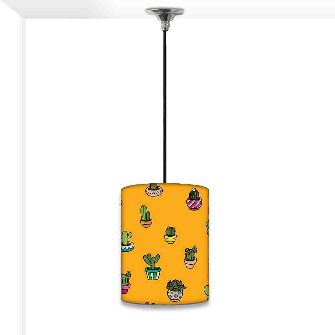 Cute Ceiling Hanging Pendant Lamp - Cactus Pots Yellow