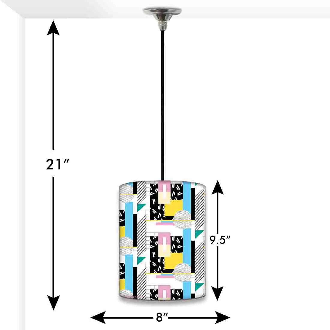 Mini Ceiling Hanging Pendant Lamp - Box Pattern - Image 2