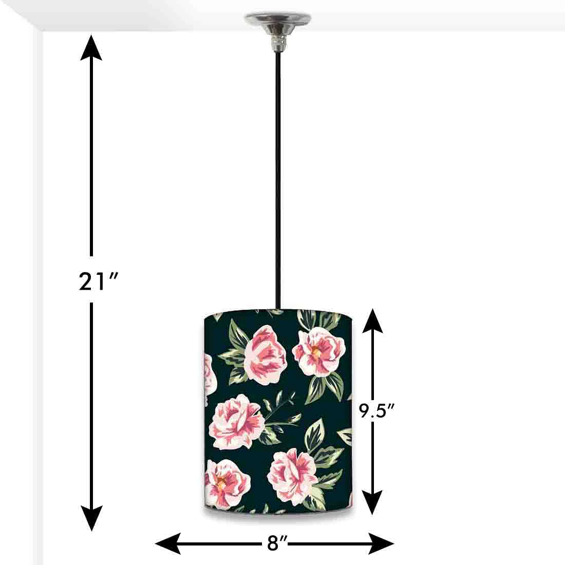 Vintage Ceiling Pendant Lamp - Vintage Pink Rose - Image 2