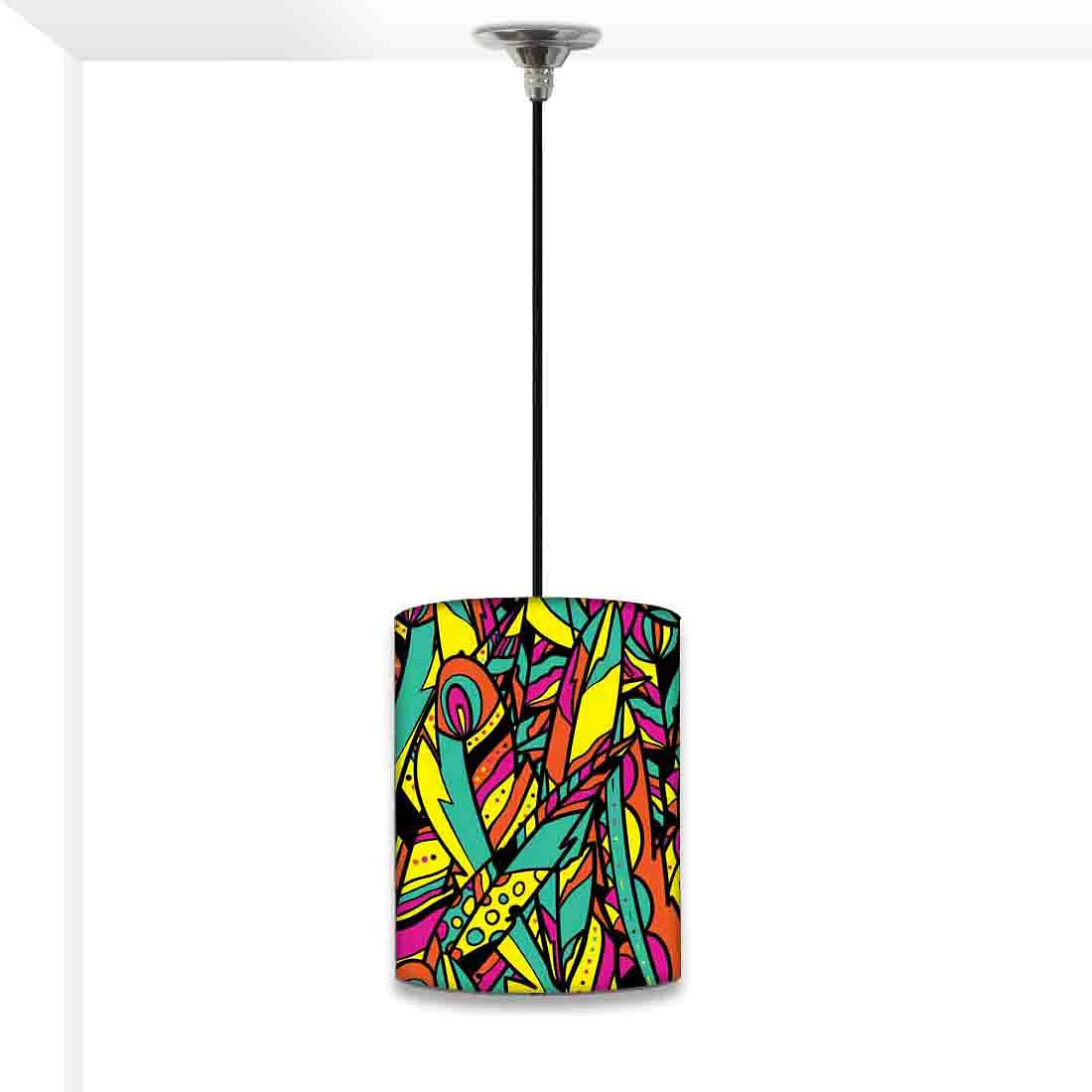 Modern Hanging Pendant Lamp - Colorful Feathers