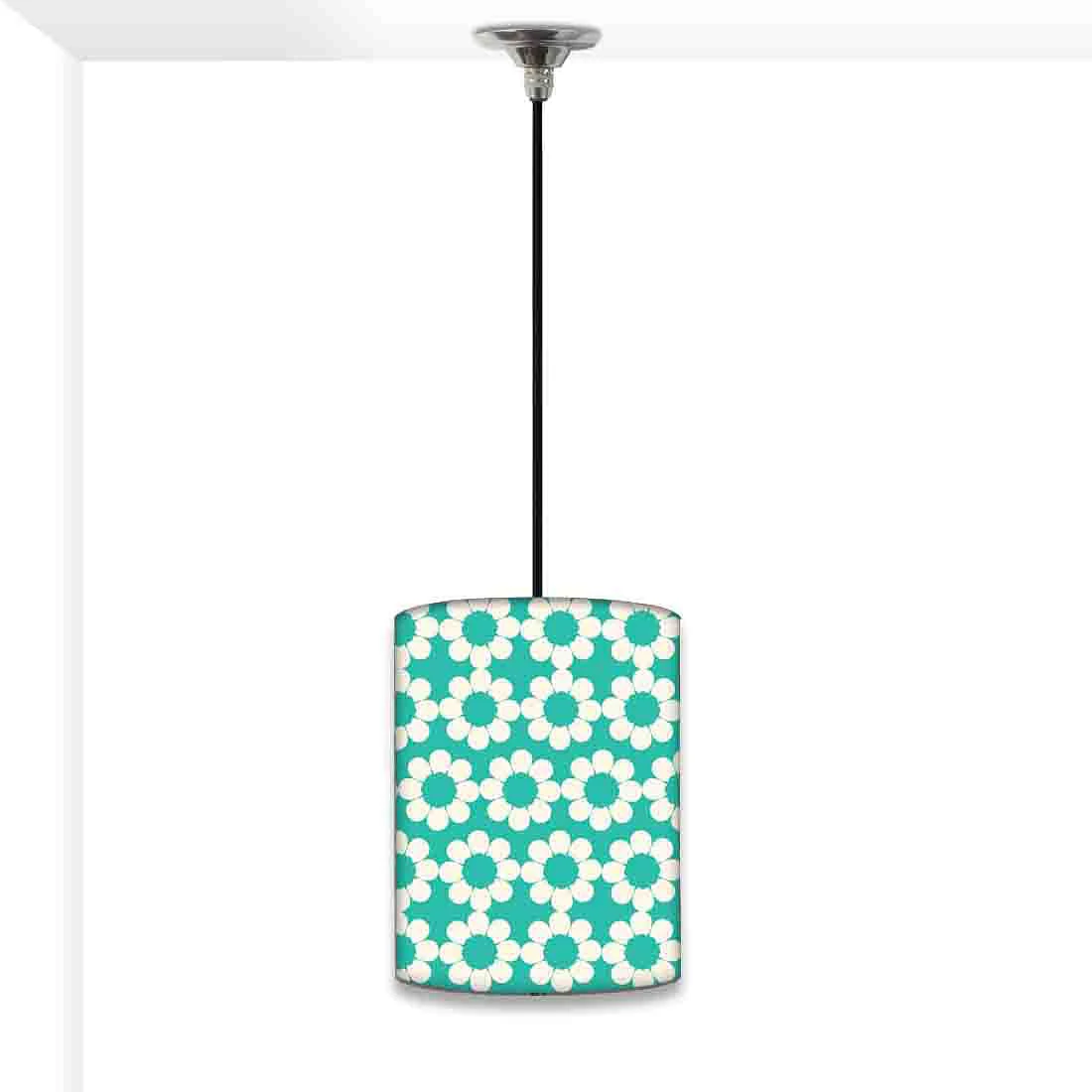 Bedroom Ceiling Pendant Lamp - Green White Flower