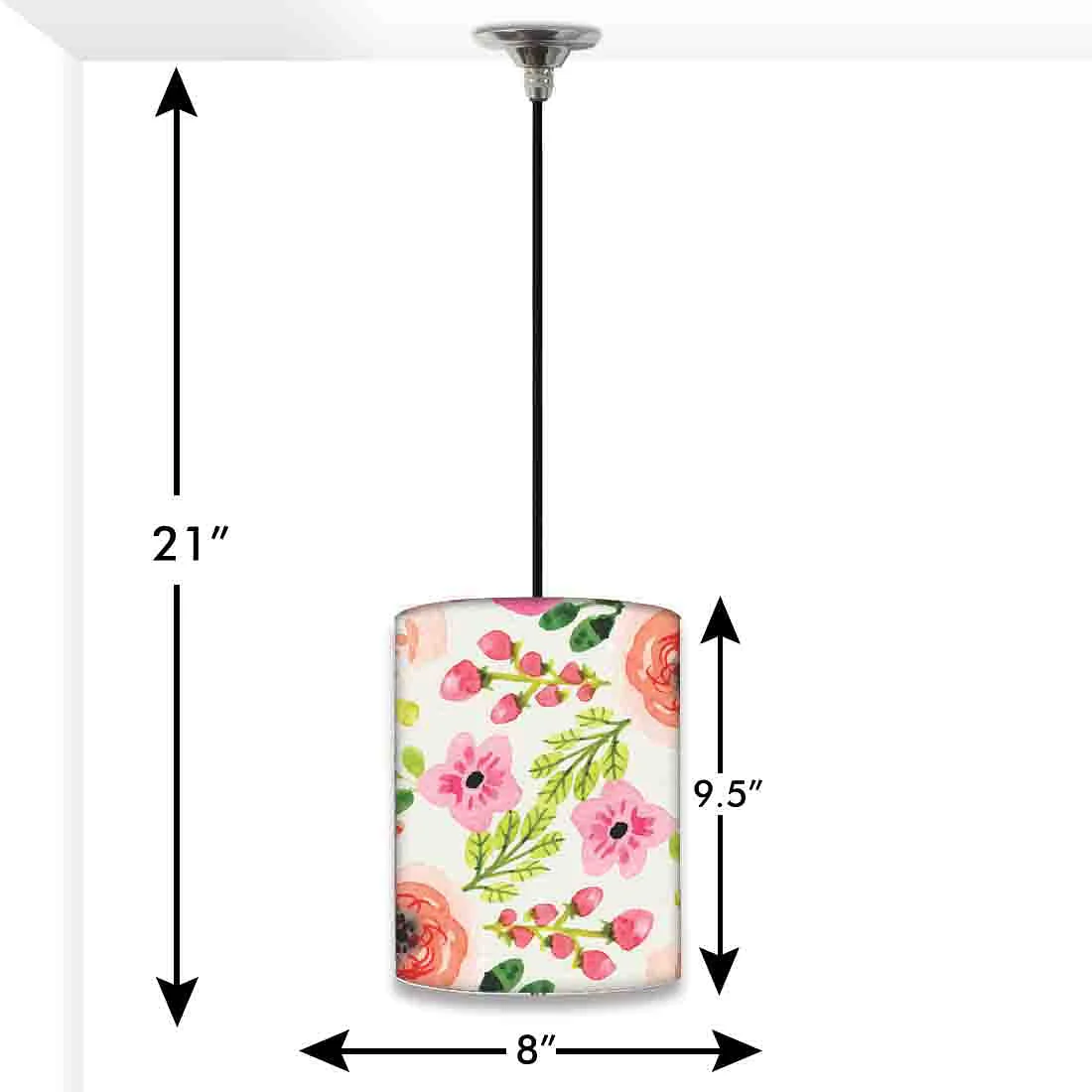 Wonderful Ceiling Hanging Pendant Lamp - Watercolor Flowers - Image 2