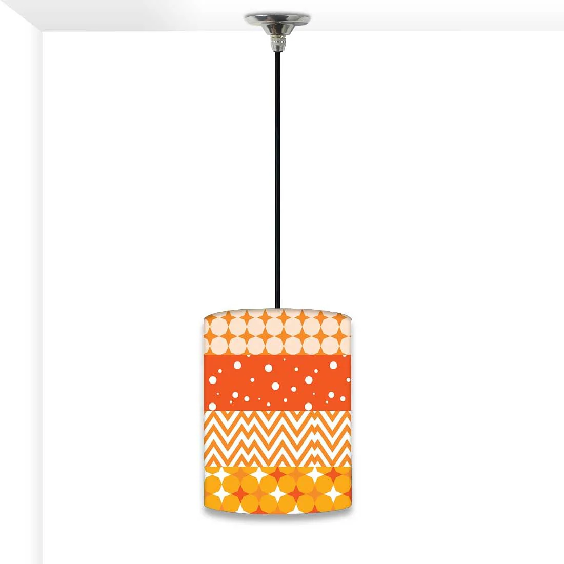 Ceiling Hanging Pendant Lamp Shade - Orange Pattern