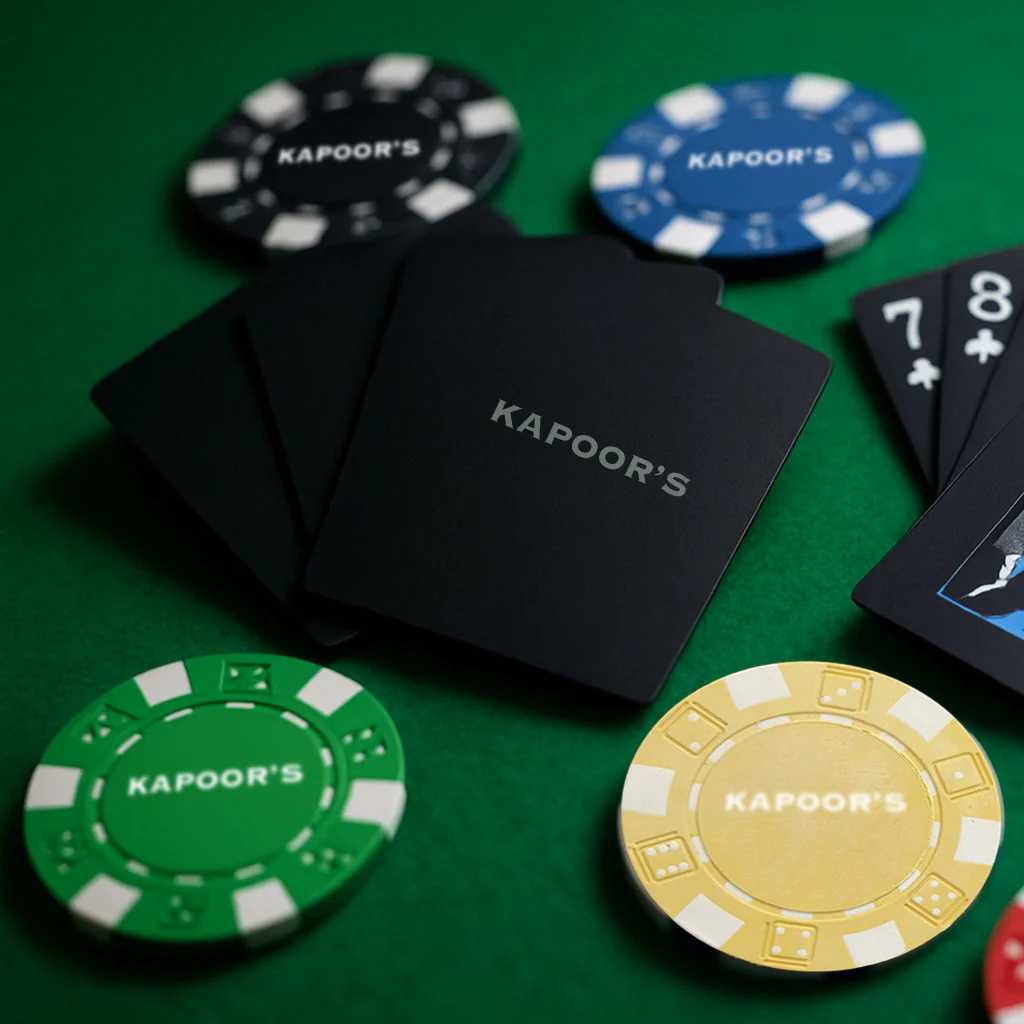 Ceramic Personalized Poker Chips - Premium Poker Coin with Playing Cards Non-Tearable & Waterproof (100/200/300 in 5 Colors-Colors as per availability) - Image 4