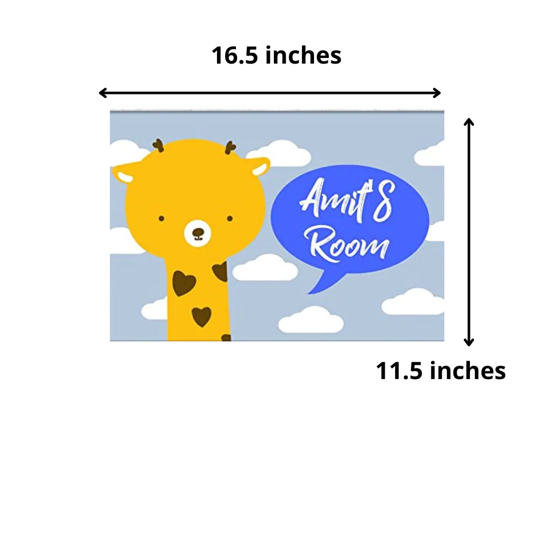 Custom Children's Door Name Plate - Baby Giraffe - Image 5