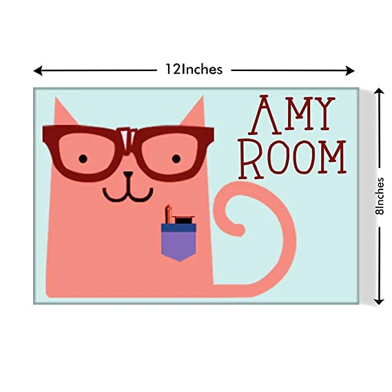 Personalized Children's Name Plate - Office Cat - Image 3