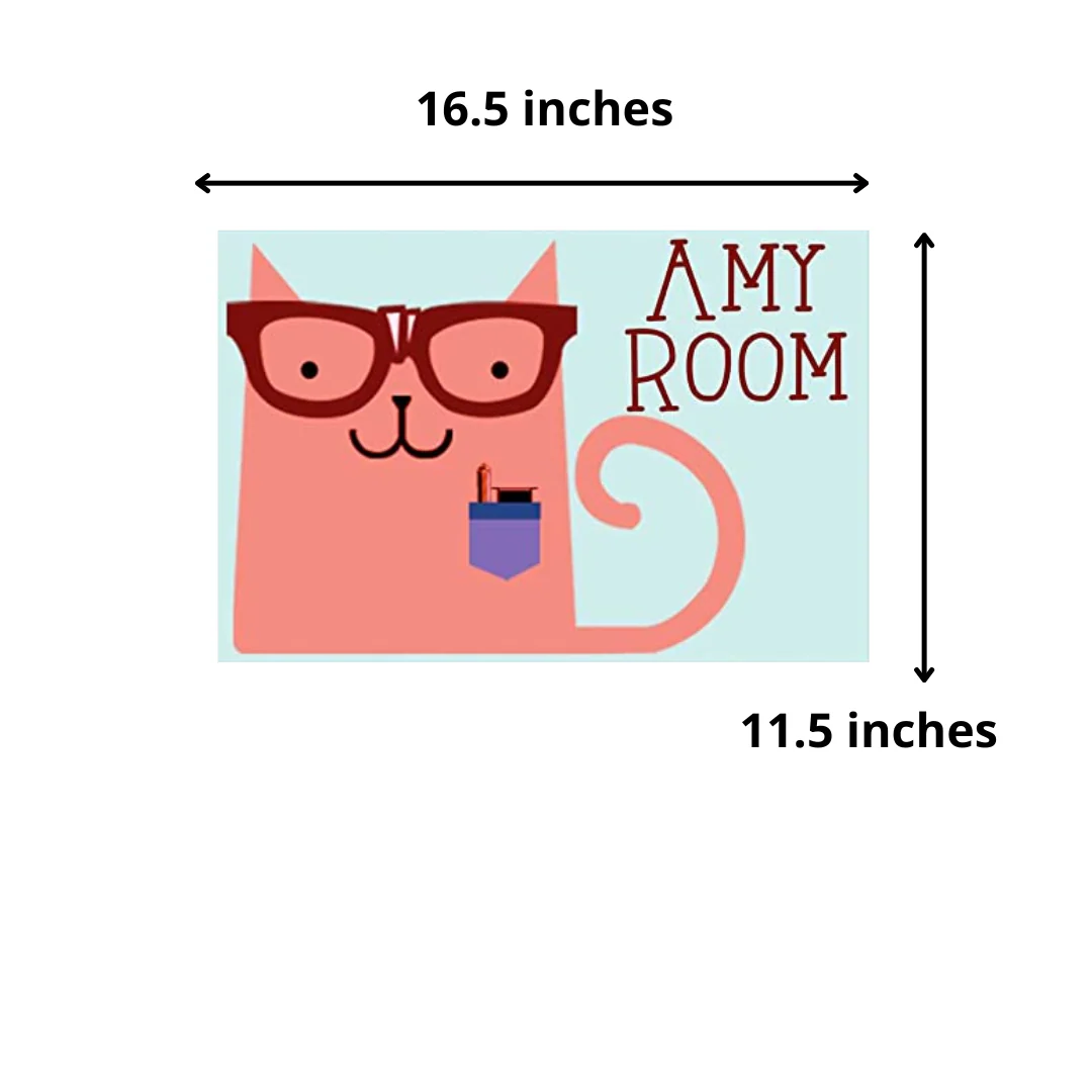 Personalized Children's Name Plate - Office Cat - Image 5