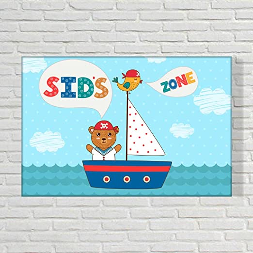 Customized Children's Door Name Plate - Ship & Bear. - Image 2
