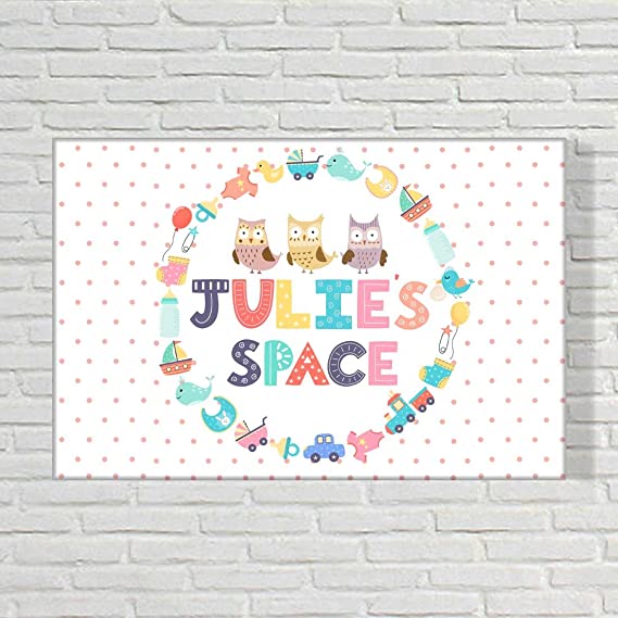 Personalized Name Plate for Kids Room - Multi-design & Tree Owls. - Image 2