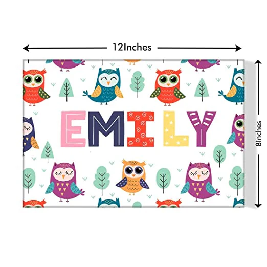 Children's Customized Room Name Plate - Owl & Tree - Image 3