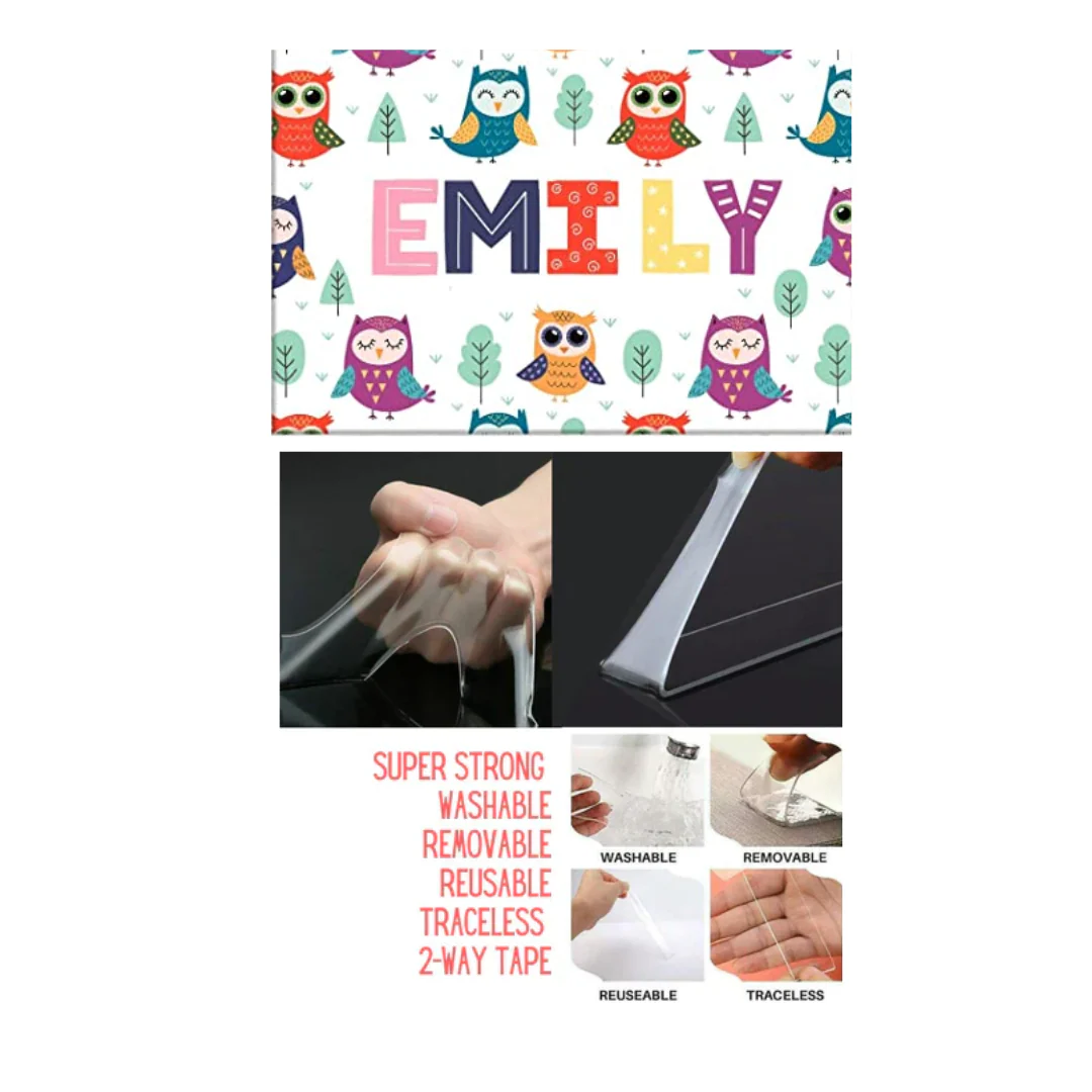 Children's Customized Room Name Plate - Owl & Tree - Image 4