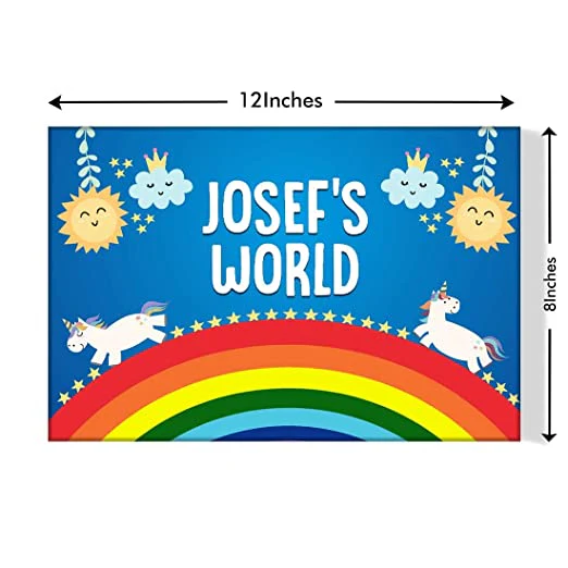 Children's Custom Room Name Plate - Rainbow & Unicorn - Image 4