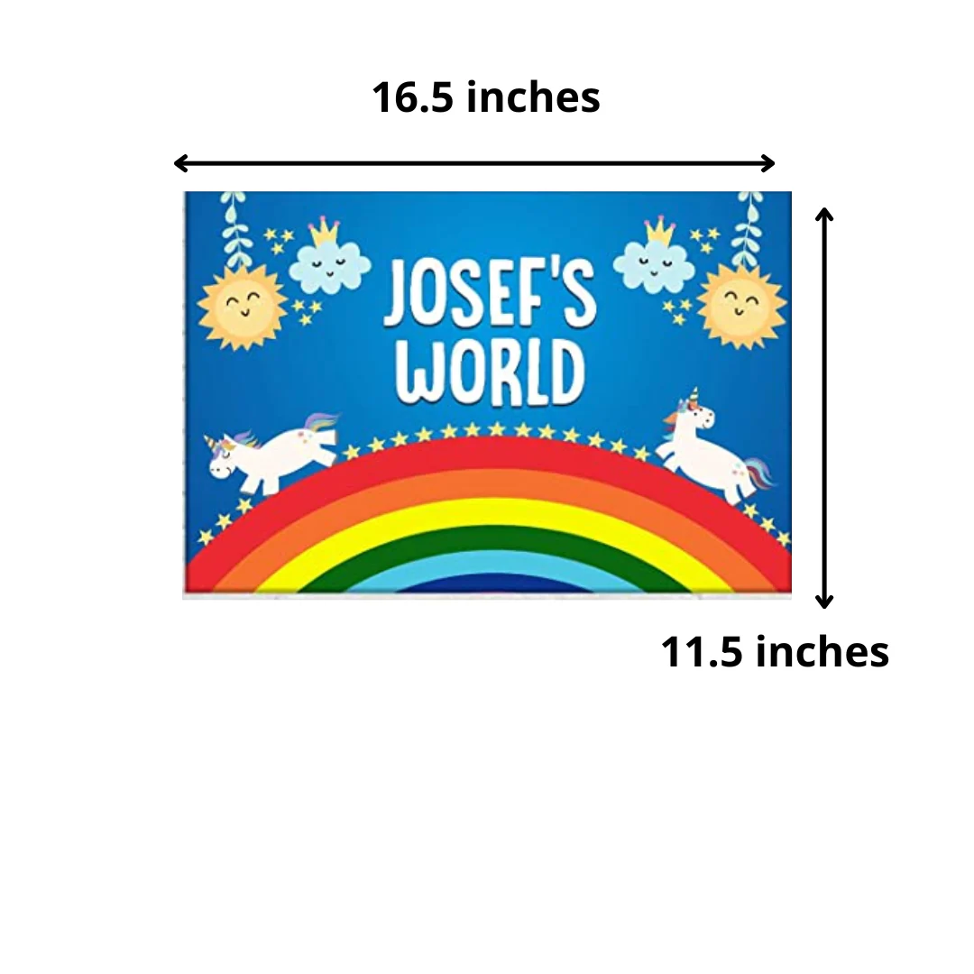 Children's Custom Room Name Plate - Rainbow & Unicorn - Image 6