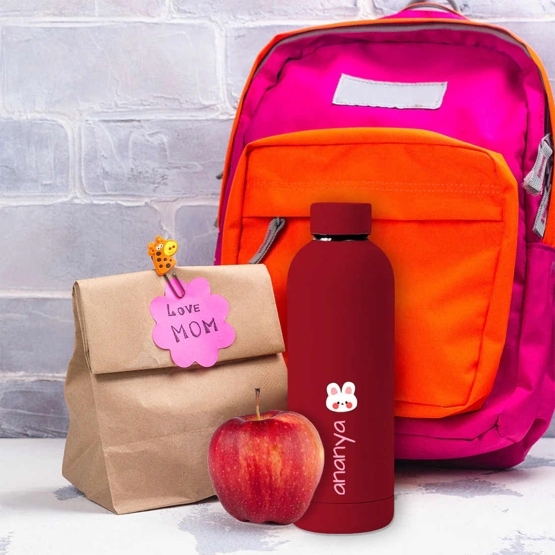 Childrens Personalised Water Bottle with Name-Double Insulated Bottle for Travel, Shool, Home - BPA Free, Leakproof - Rabbit Design - Image 14