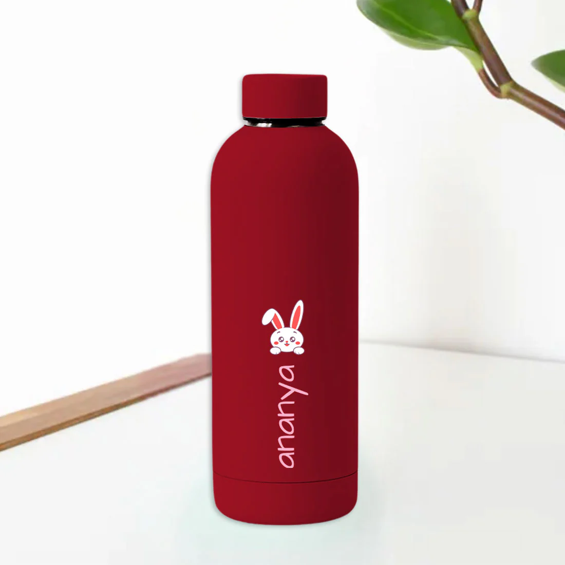 Childrens Personalised Water Bottle with Name-Double Insulated Bottle for Travel, Shool, Home - BPA Free, Leakproof - Rabbit Design - Image 23