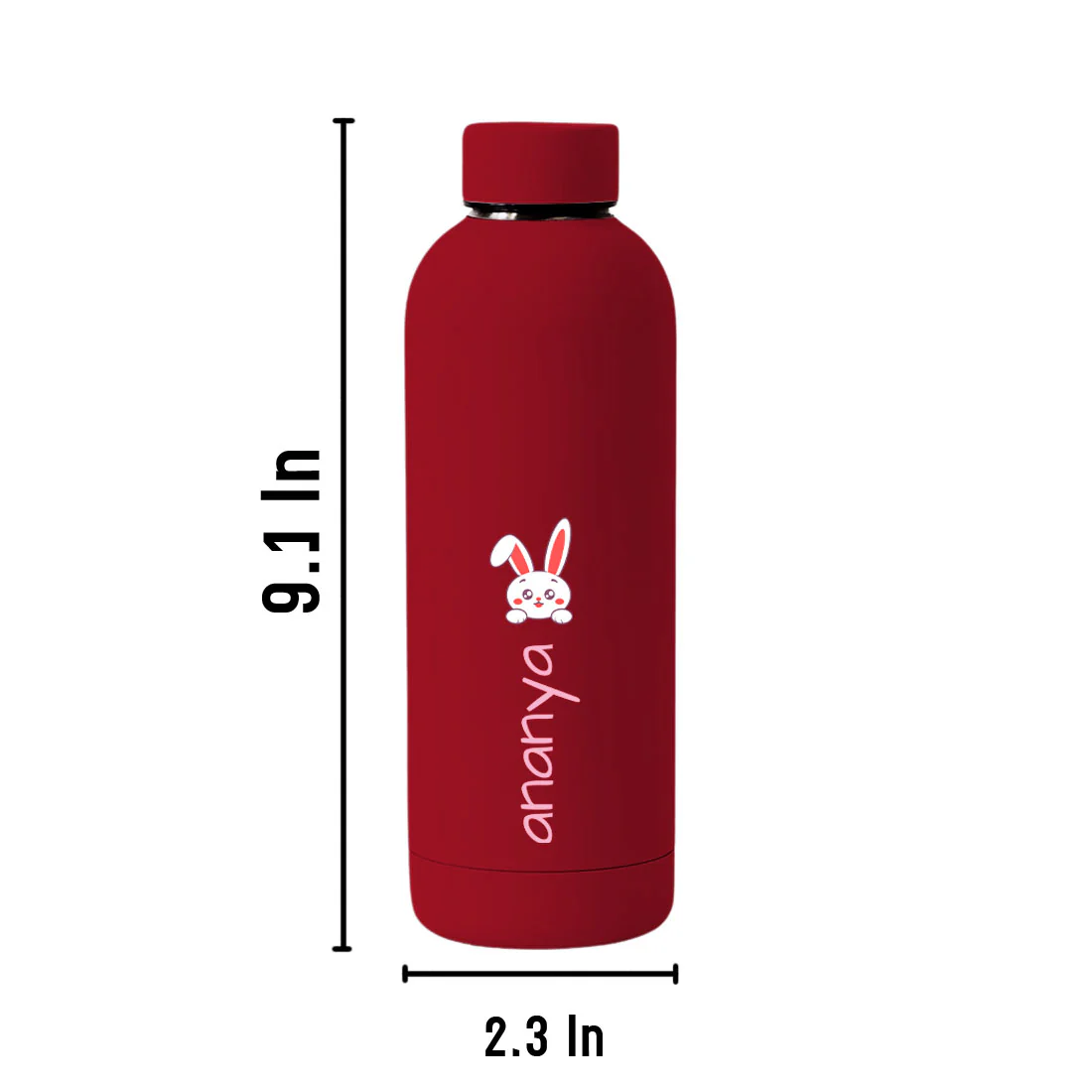 Childrens Personalised Water Bottle with Name-Double Insulated Bottle for Travel, Shool, Home - BPA Free, Leakproof - Rabbit Design - Image 25