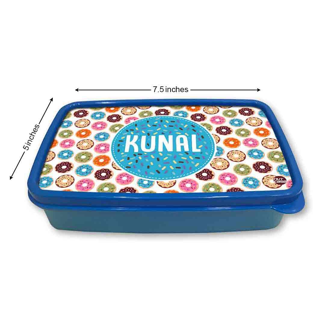 Personalised Snack Box for Boys Plastic Lunch Box - Sweet Doughnut - Image 5