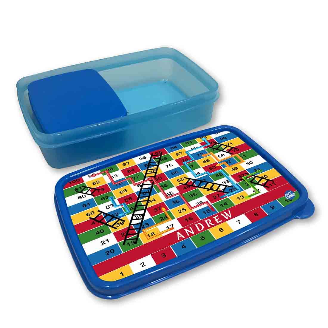 Personalised Tiffin Box for Boys Add Name - Snakes & Ladders - Image 3